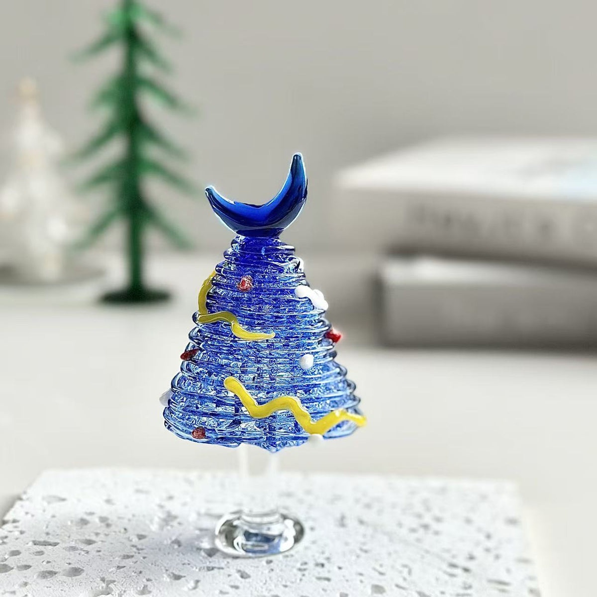 Moon & Star Glass Christmas Trees