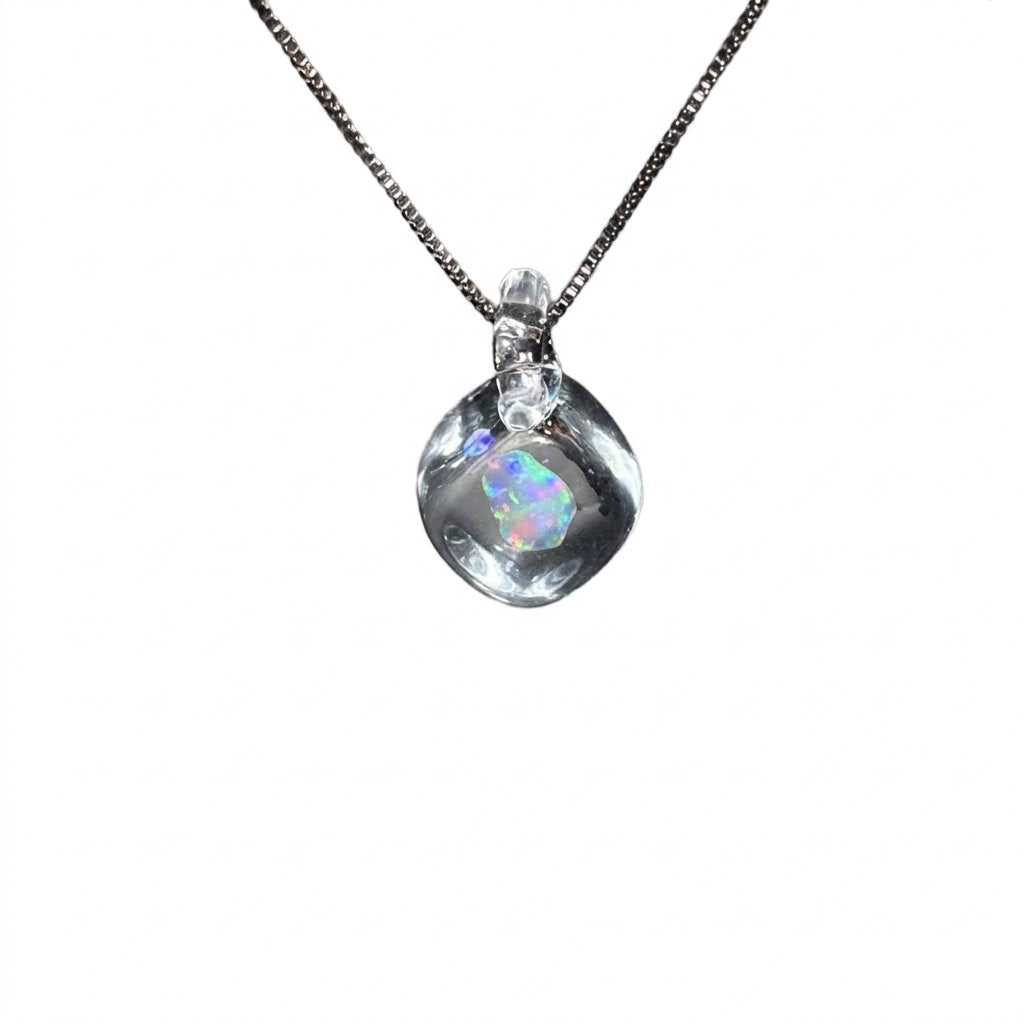 October Opal Glass Necklace