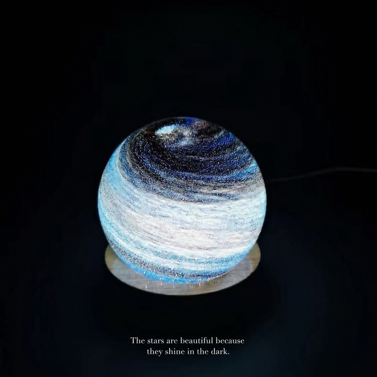 Starlit Orbit Glass Night Light