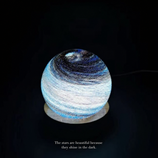 Starlit Orbit Glass Night Light