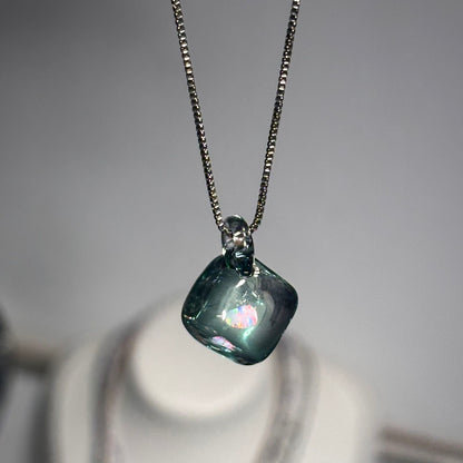 October Opal Glass Necklace