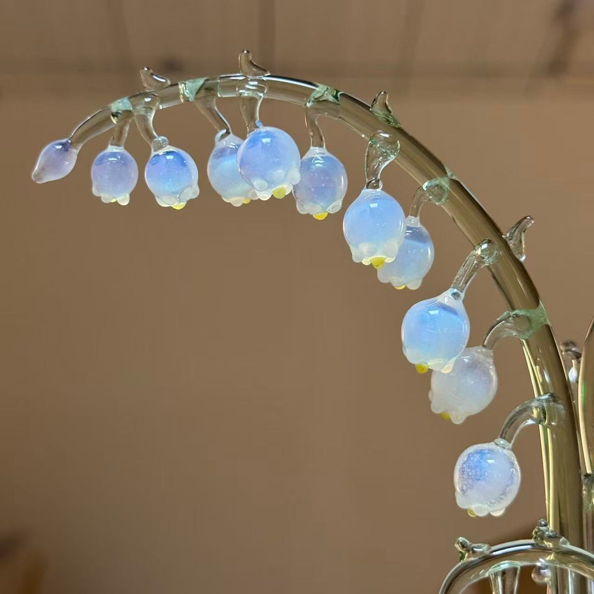 Hand-Shaped Glass Lily of the Valley Arrangement
