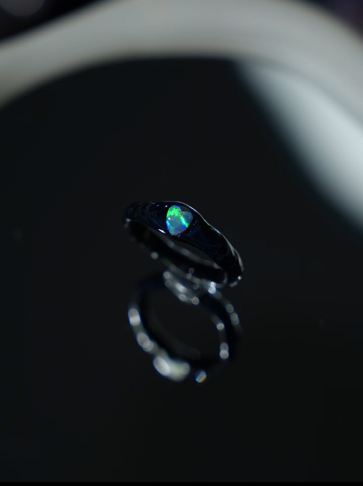 Opal Drift Glass Ring