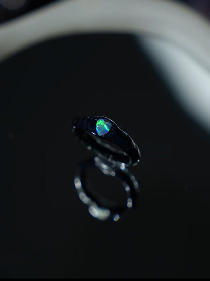 Opal Drift Glass Ring