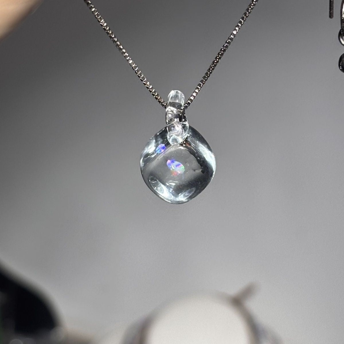 October Opal Glass Necklace
