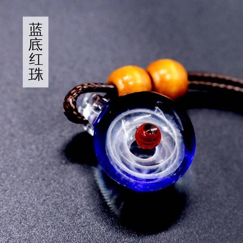 Inner Orbit Glass Necklace — Hand-shaped Celestial Pendant