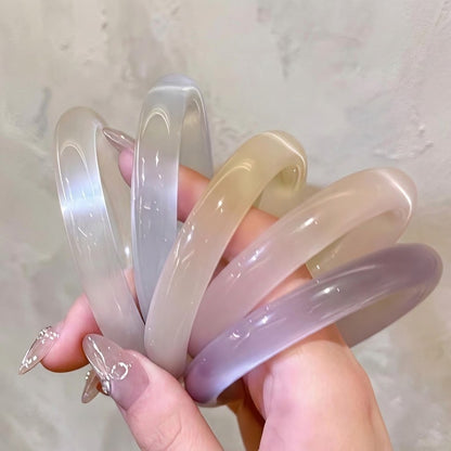 Silken Glow Crystal Glass Bangle