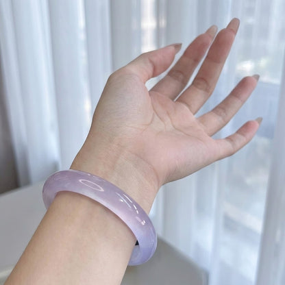 Silken Glow Crystal Glass Bangle