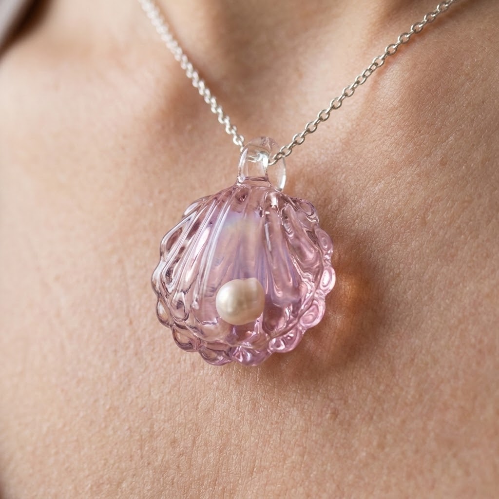 Tidepool Glass Shell Necklace