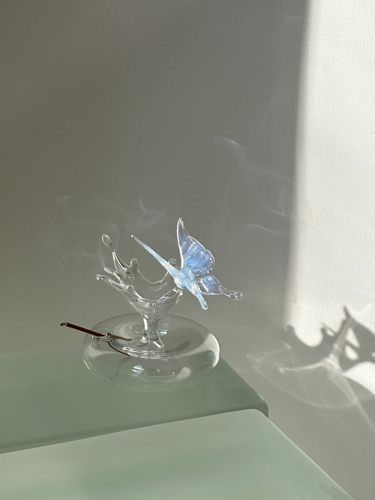Bluewing Ripple Glass Incense Holder
