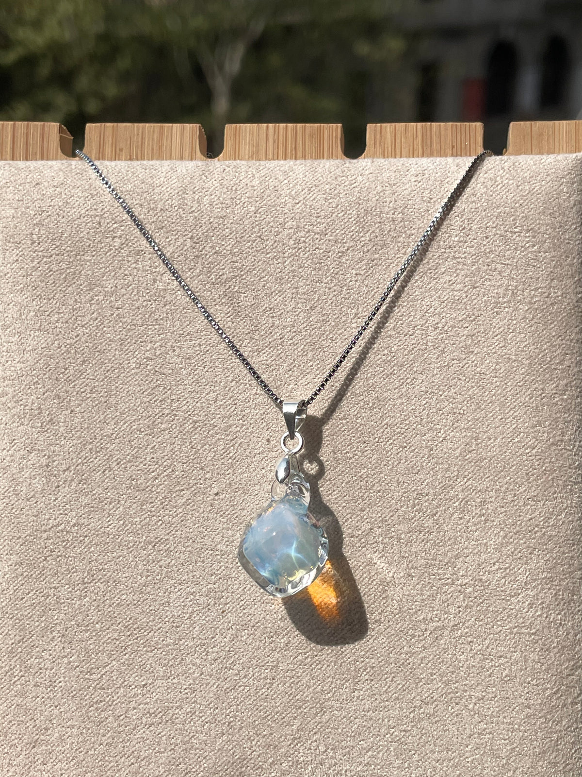 Little Sugar Cube Glass Necklace