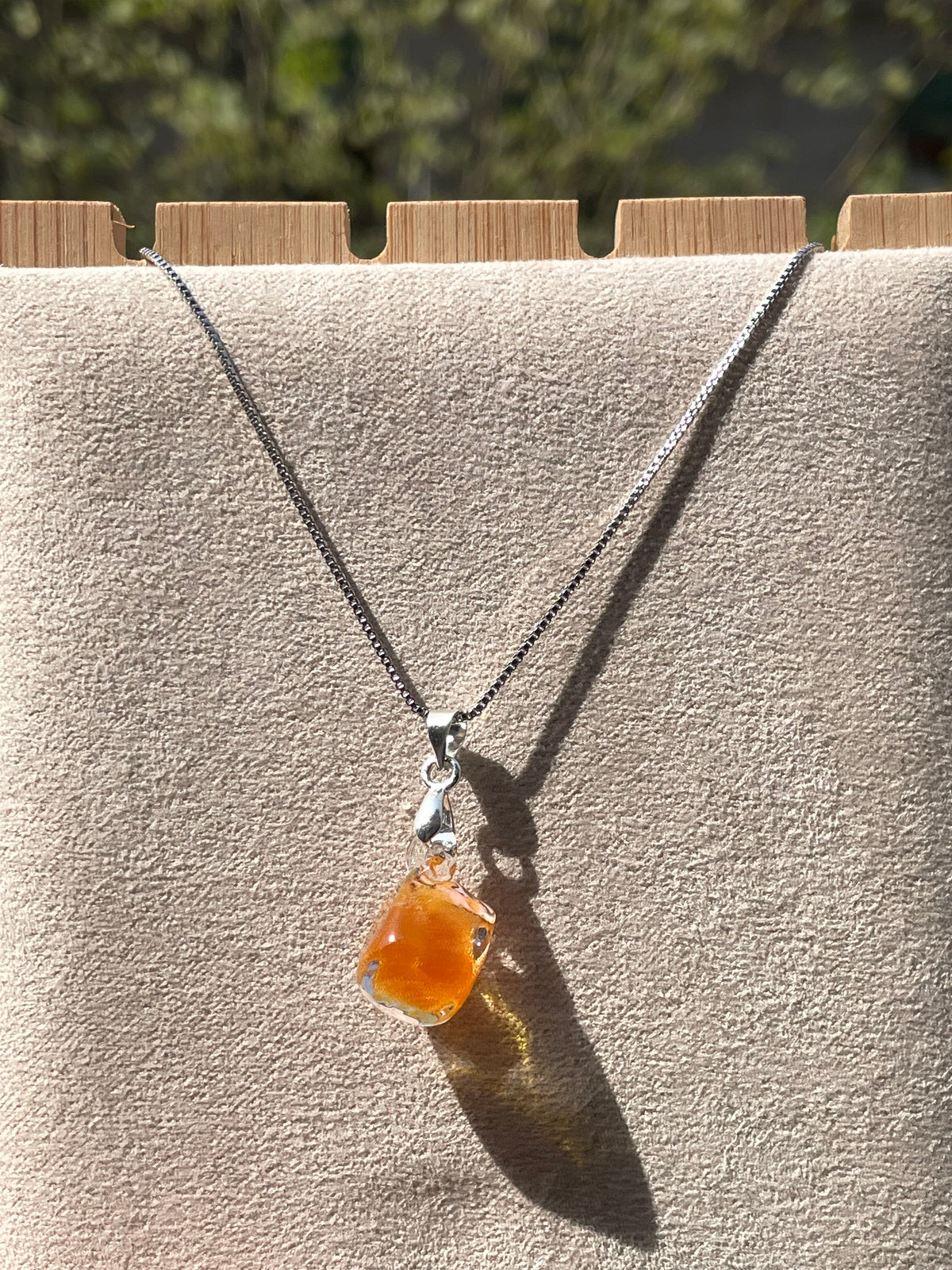 Little Sugar Cube Glass Necklace