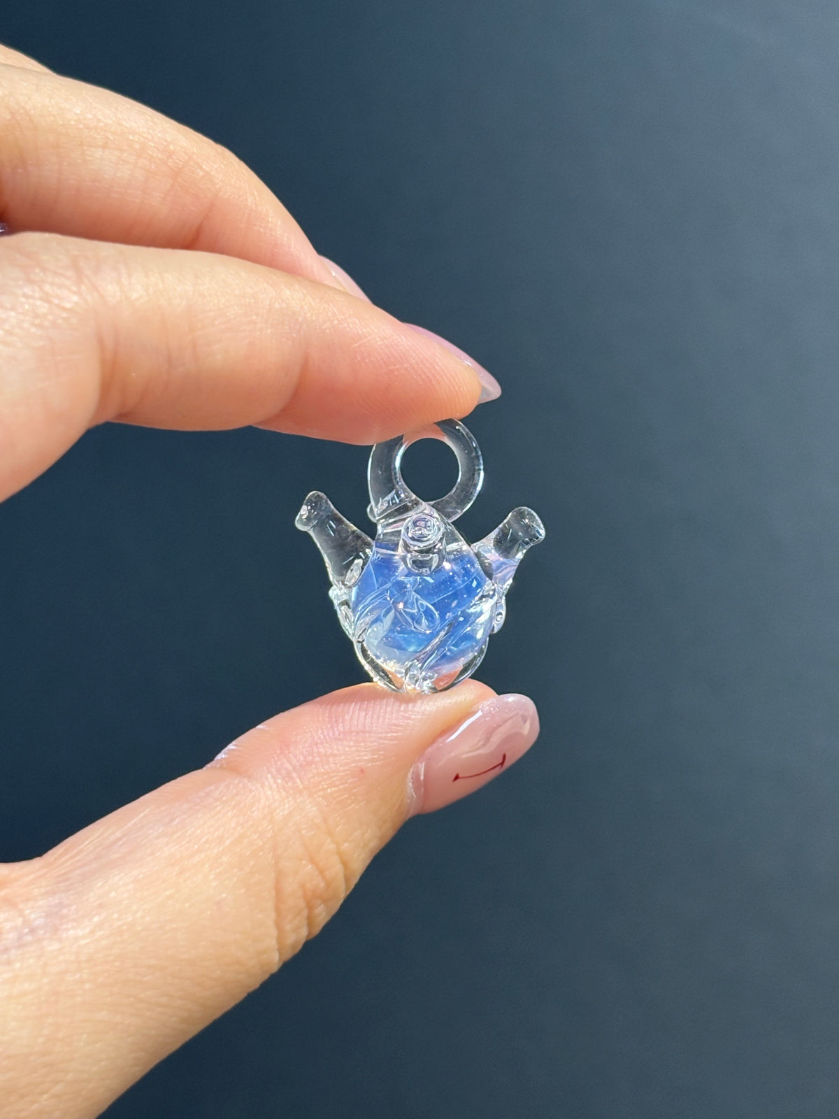 Held Heart — Hand-Shaped Glass Heart Pendant Necklace