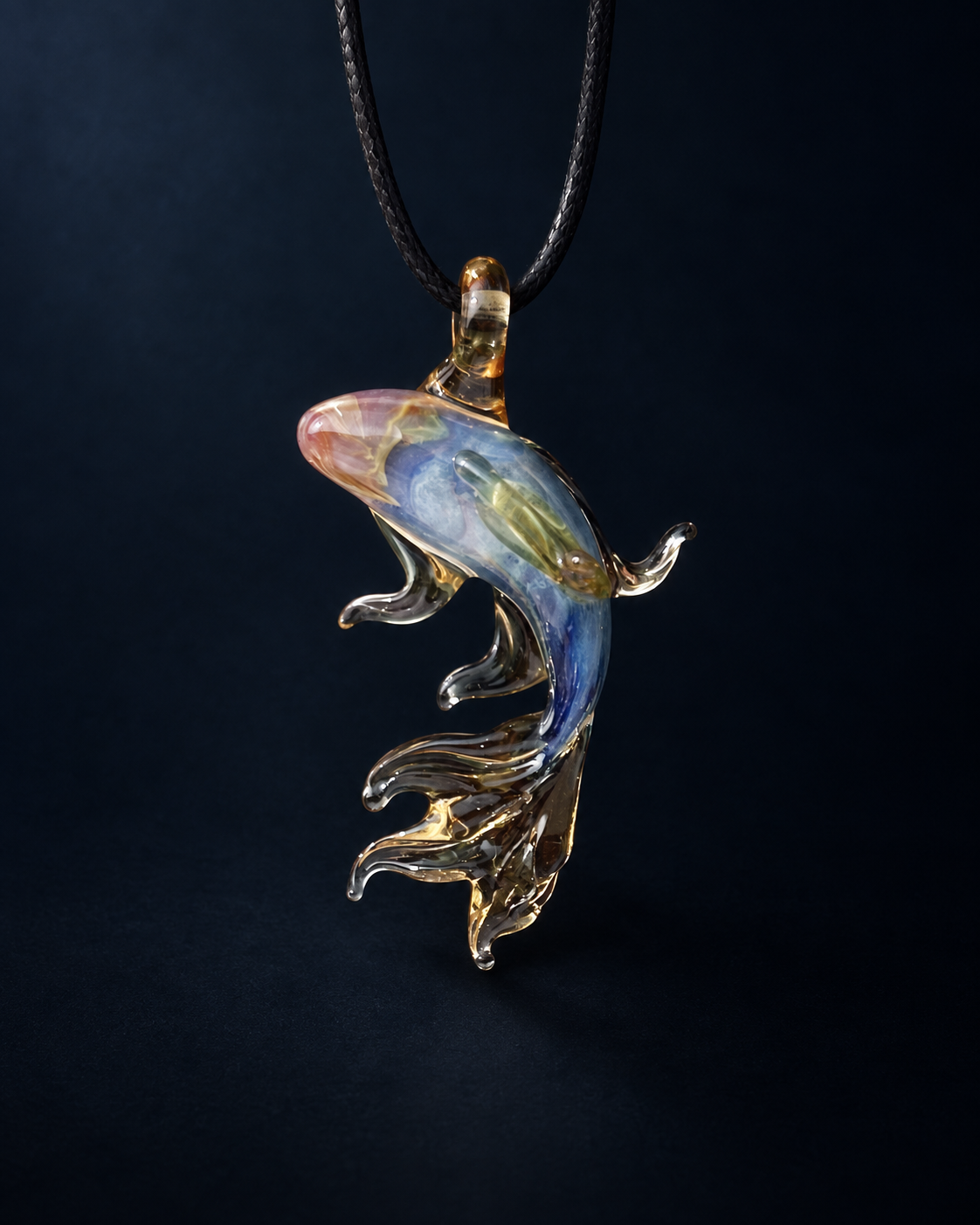 Upstream Koi Glass Necklace
