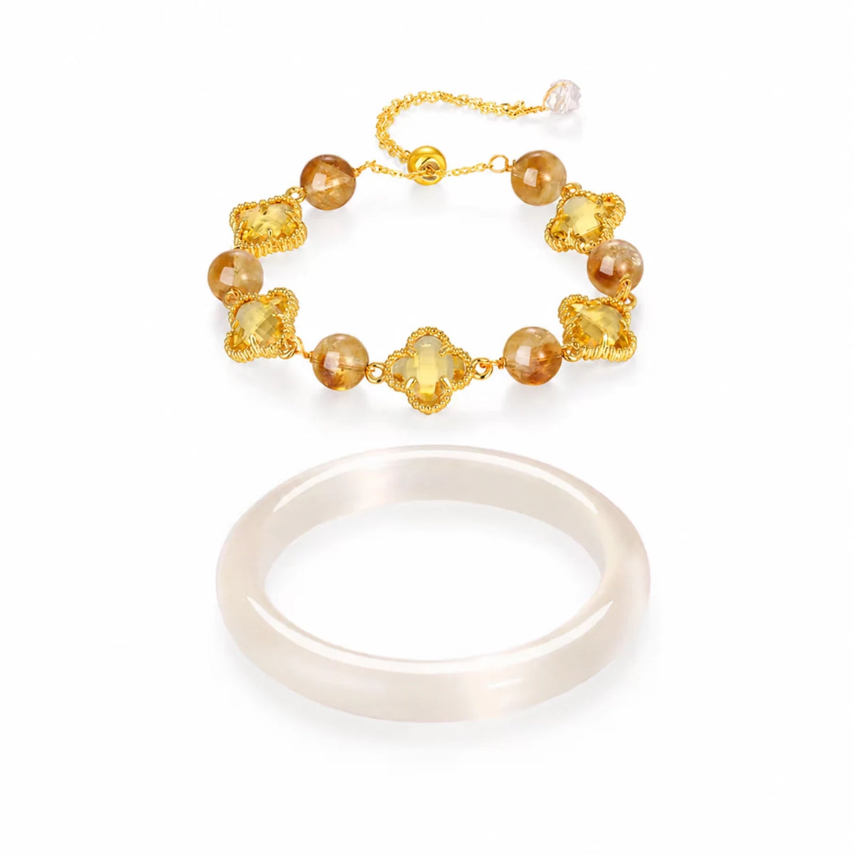 Silken Glow Crystal Glass Bangle