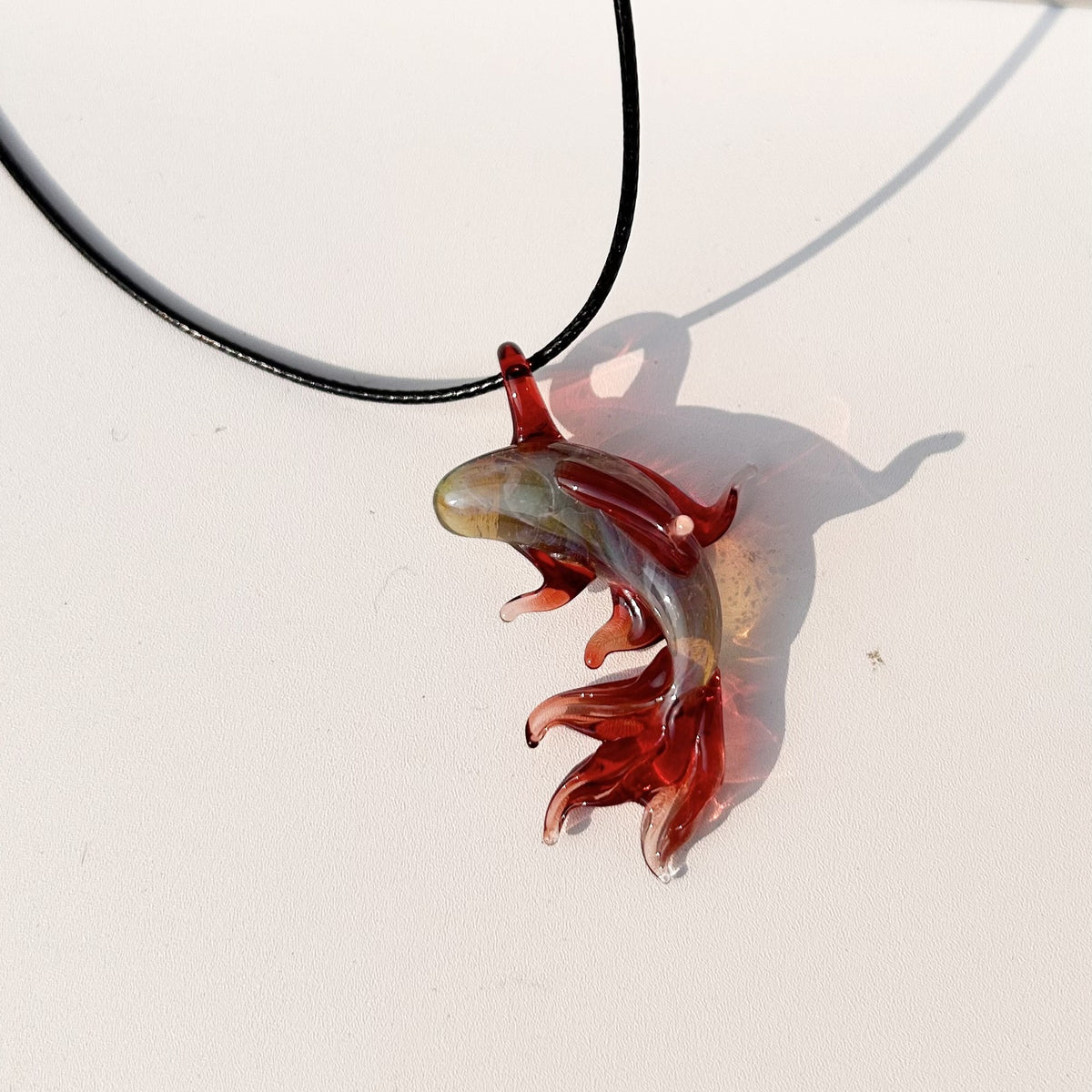 Upstream Koi Glass Necklace
