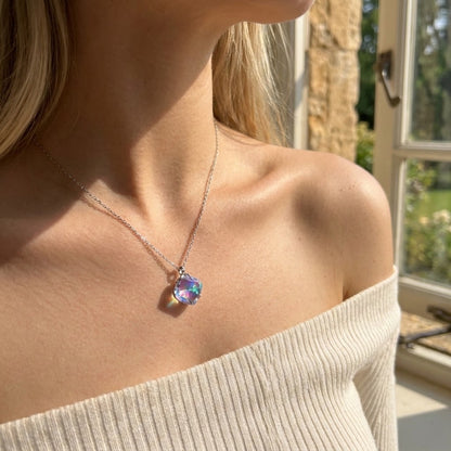 October Opal Glass Necklace